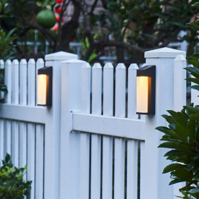 Solar Square Frosted Glass Waterproof Outdoor LED Wall Sconce Lamp