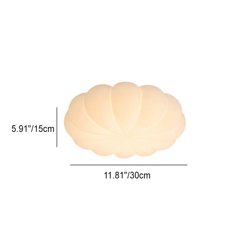 Contemporary Nordic PE Shade Kid's Flowers LED Flush Mount Ceiling Light For Bedroom