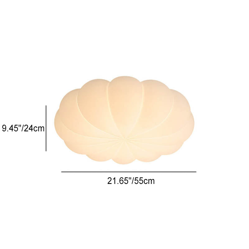 Contemporary Nordic PE Shade Kid's Flowers LED Flush Mount Ceiling Light For Bedroom