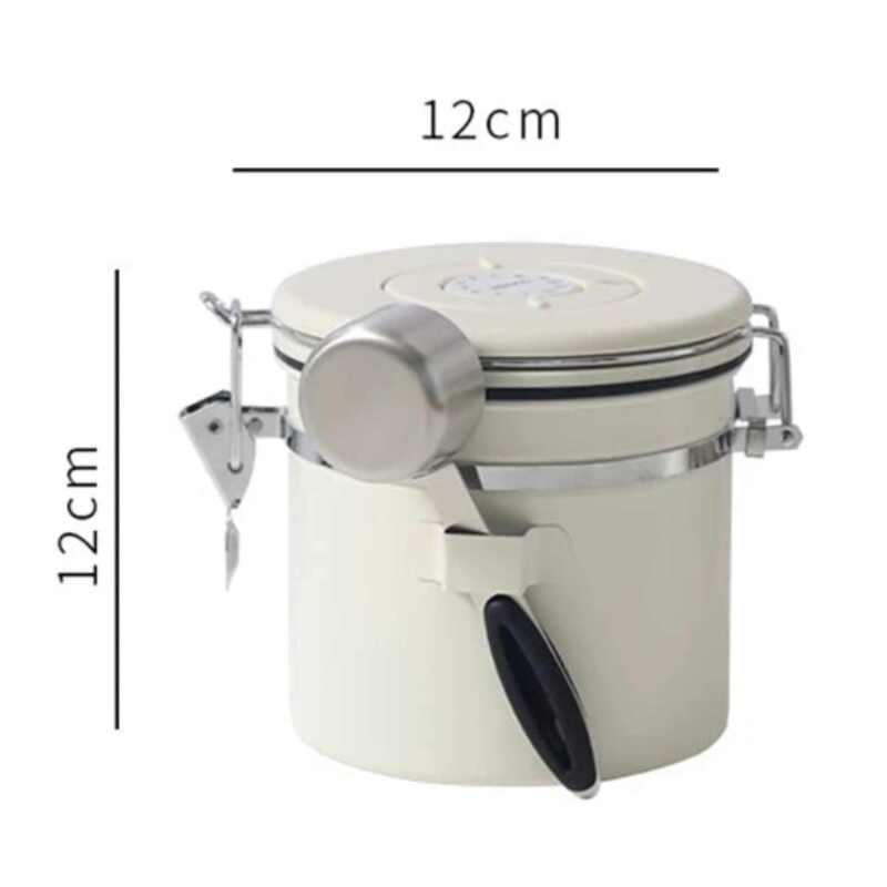 Airtight Coffee Storage Jar - Stainless Steel Coffee Bean Canister