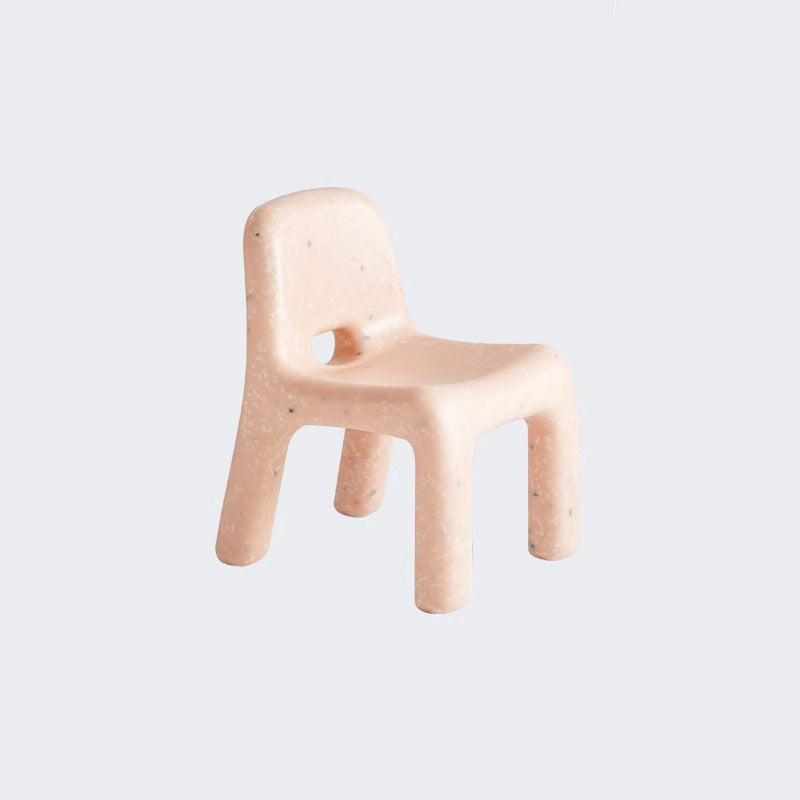 Contemporary Nordic PE Oval Kids Colorful Safe Desk & Chair Set For Living Room & Study