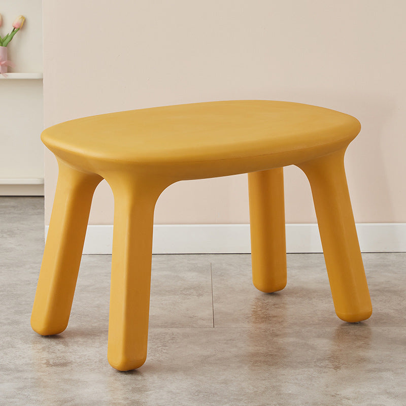 Contemporary Nordic PE Oval Kids Colorful Safe Desk & Chair Set For Living Room & Study