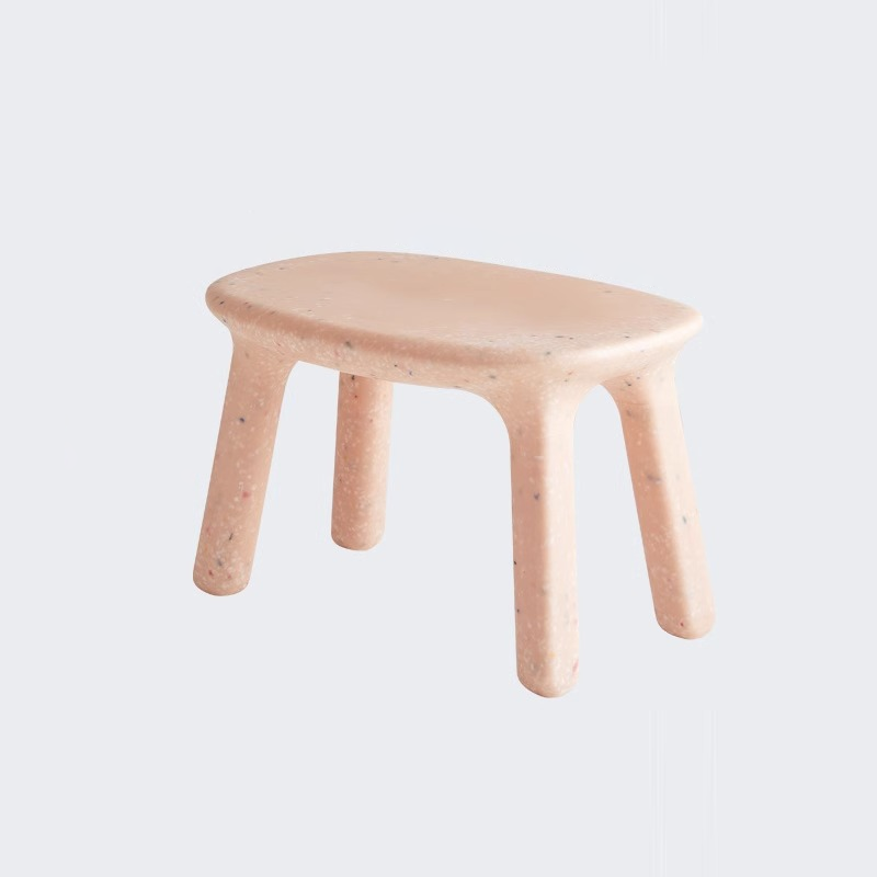 Contemporary Nordic PE Oval Kids Colorful Safe Desk & Chair Set For Living Room & Study