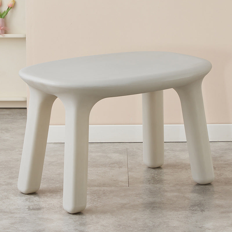 Contemporary Nordic PE Oval Kids Colorful Safe Desk & Chair Set For Living Room & Study