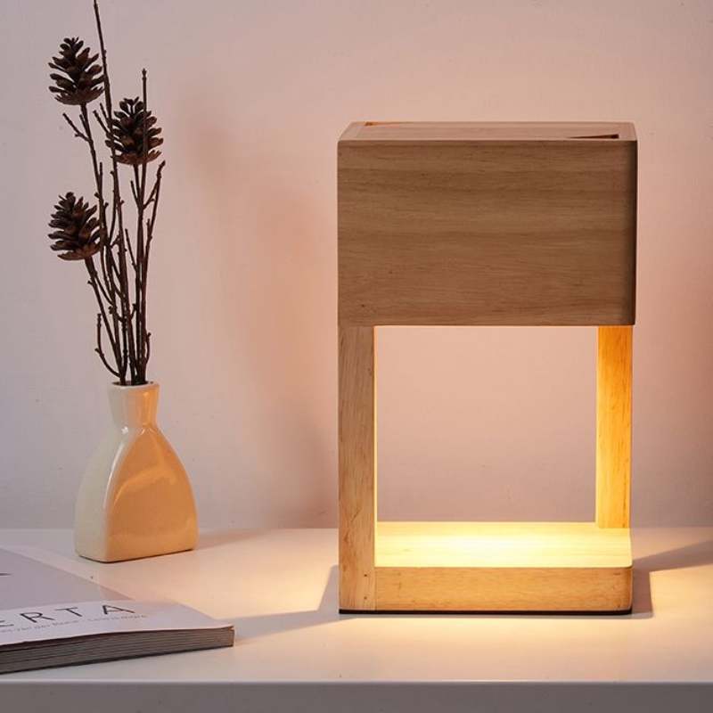 Wooden Candle Warmer Lamp – Modern Scandinavian Light