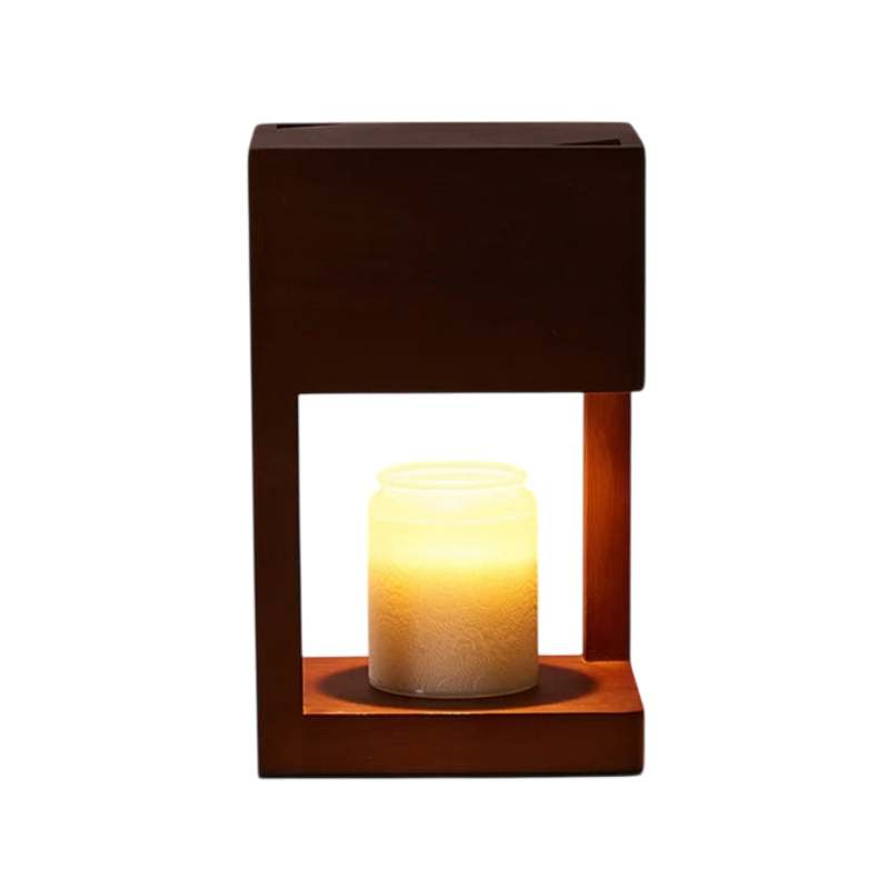 Wooden Candle Warmer Lamp – Modern Scandinavian Light