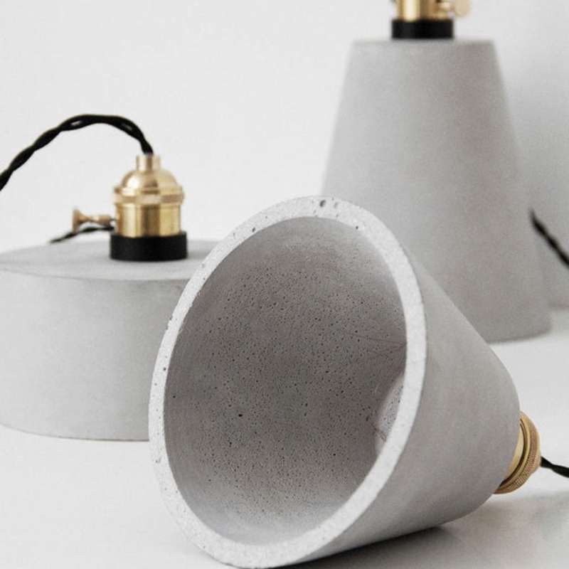 DROM - Modern Concrete Pendant Light / Scandinavian Kitchen Ceiling Lamp
