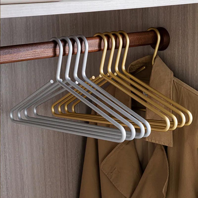 Metal Clothes Hangers - Slimline Luxury Wardrobe Set of 5