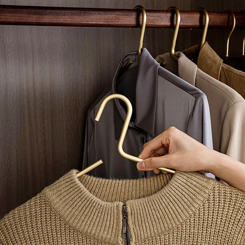 Metal Clothes Hangers - Slimline Luxury Wardrobe Set of 5