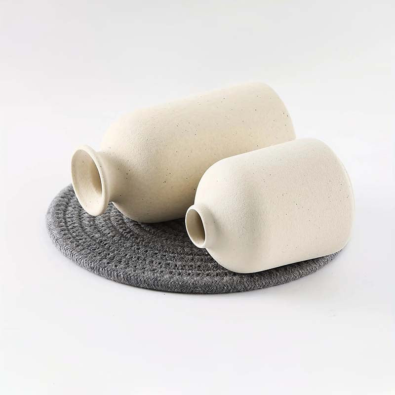 Modern Ceramic Vases Set of 3 / Minimalist Flower Vases for Home Decor