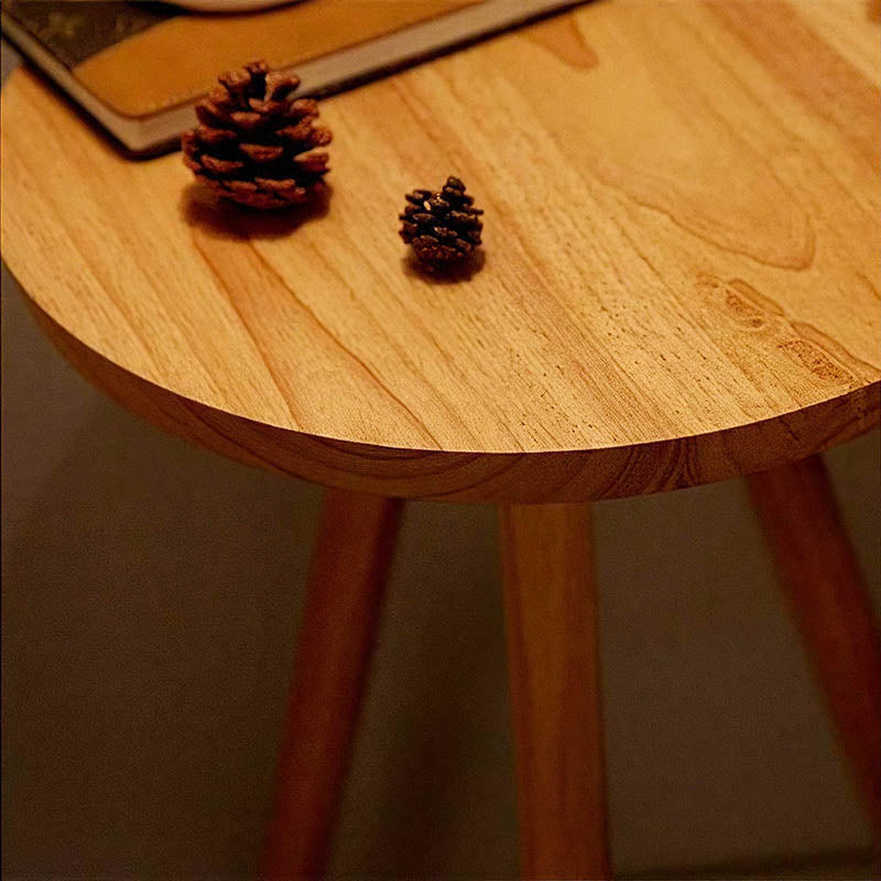 TEBORD – Nordic Wooden Floor Lamp with Table / Modern Home Lighting