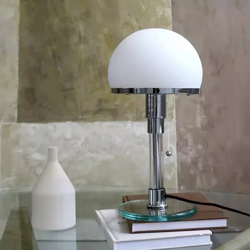 OPAL – Nordic Glass Globe Table Lamp / Modern Bedside & Desk Light