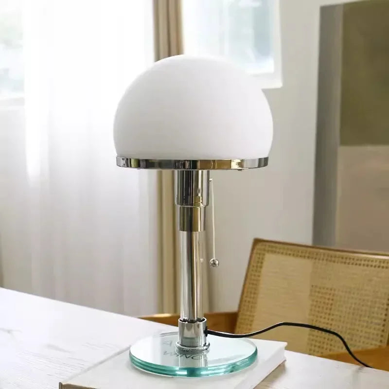 OPAL – Nordic Glass Globe Table Lamp / Modern Bedside & Desk Light