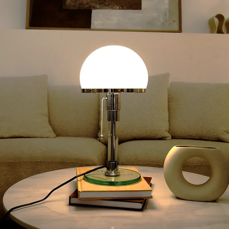 OPAL – Nordic Glass Globe Table Lamp / Modern Bedside & Desk Light