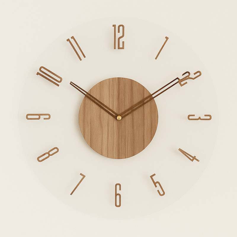 SEKUND – Minimalist Large Wall Clock / Eco-Friendly Scandinavian Design