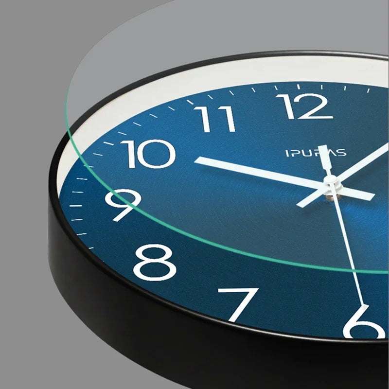 IPURAS – Modern Wall Clock – Silent Quartz Clock for Living Room