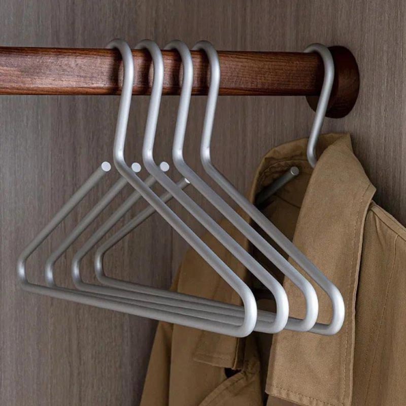 Metal Clothes Hangers - Slimline Luxury Wardrobe Set of 5