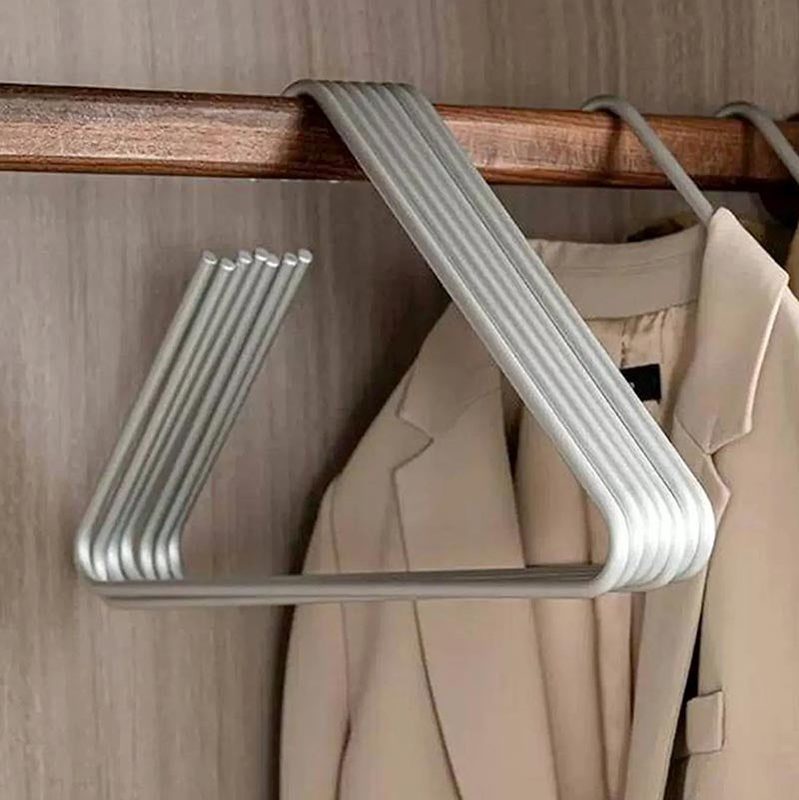 Metal Clothes Hangers - Slimline Luxury Wardrobe Set of 5