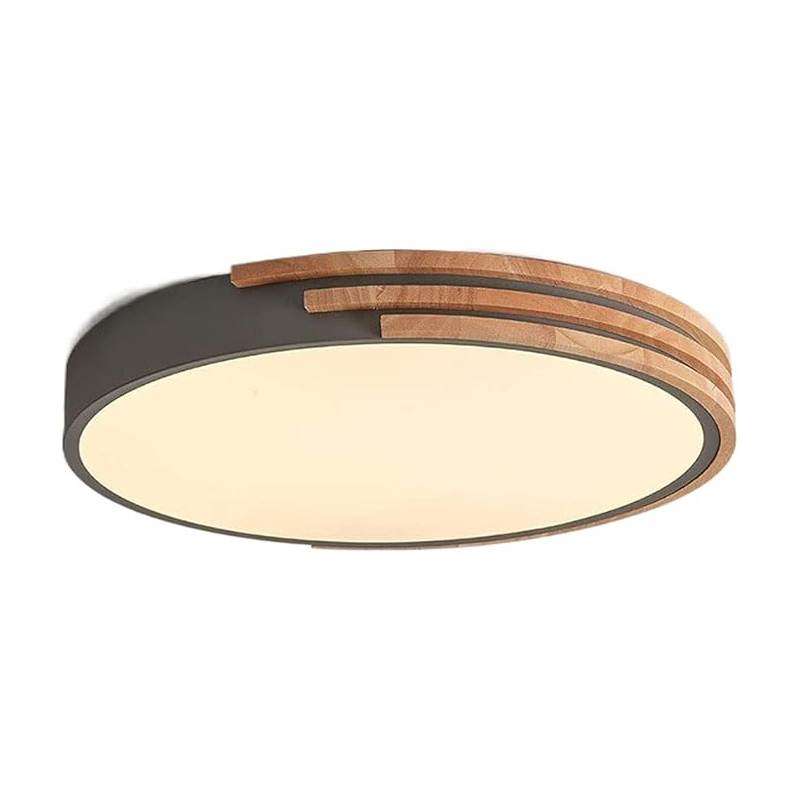 EIRA – Nordic Wood & Acrylic Flush Mount Light / Scandinavian LED Lamp