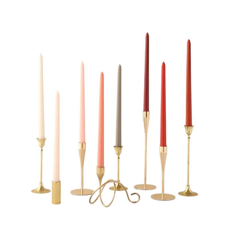 Gradient Colour Long Rod Candles / Dripless Smokeless 4 Set
