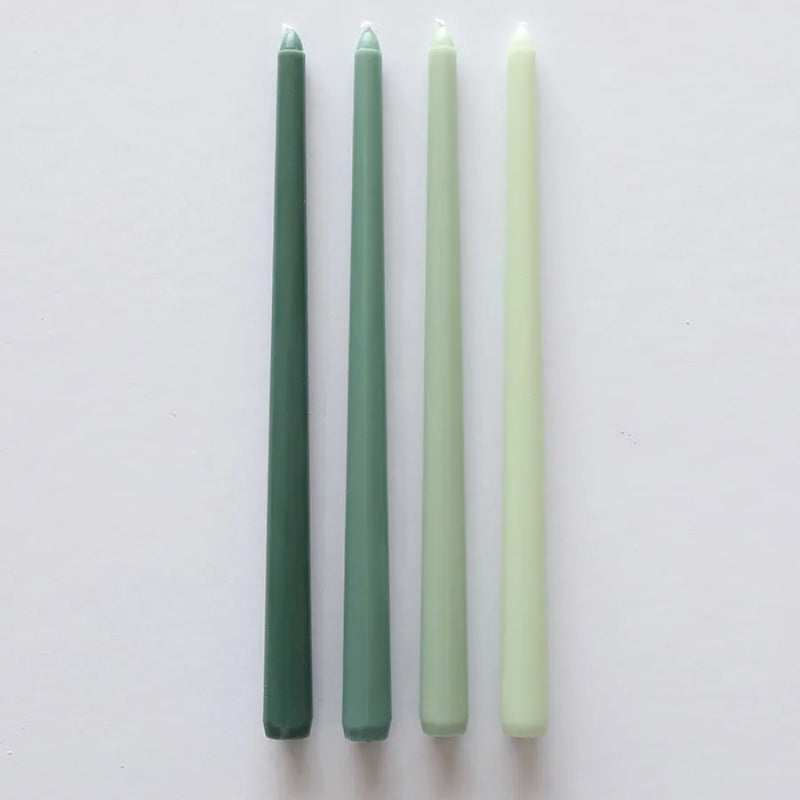 Gradient Colour Long Rod Candles / Dripless Smokeless 4 Set