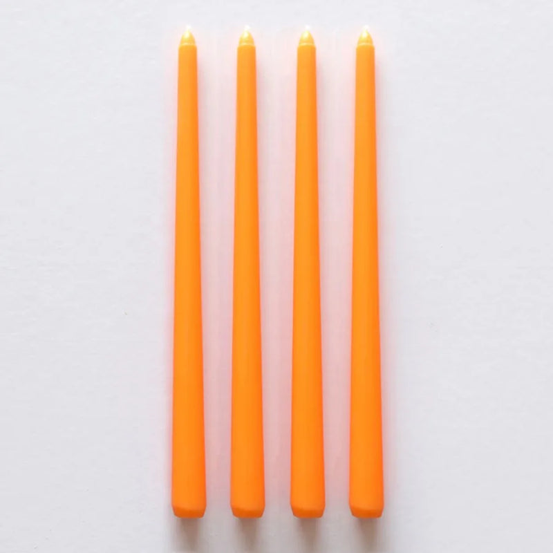 Gradient Colour Long Rod Candles / Dripless Smokeless 4 Set