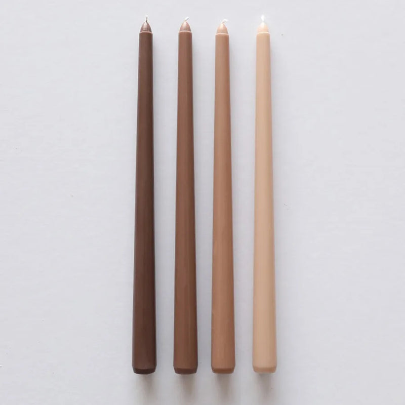 Gradient Colour Long Rod Candles / Dripless Smokeless 4 Set