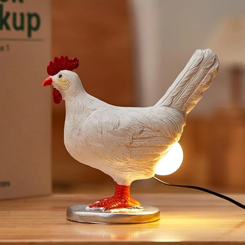KUKKA – Whimsical Chicken Table Lamp / Battery Operated Bedside Light