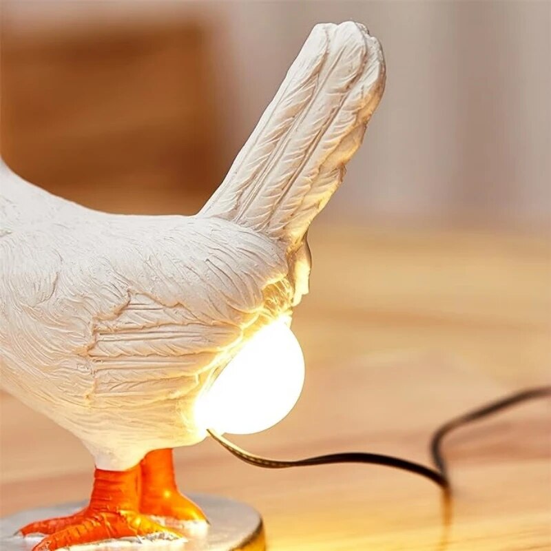 KUKKA – Whimsical Chicken Table Lamp / Battery Operated Bedside Light