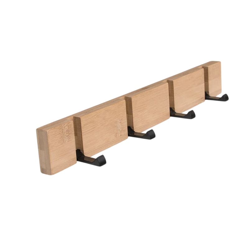 Modern Bamboo Wall Storage - Key Holder and Coat Hooks