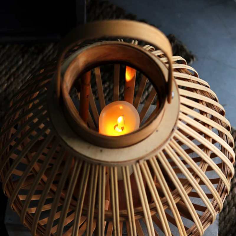 Natural Bamboo Candle Holder / Elegant Lantern