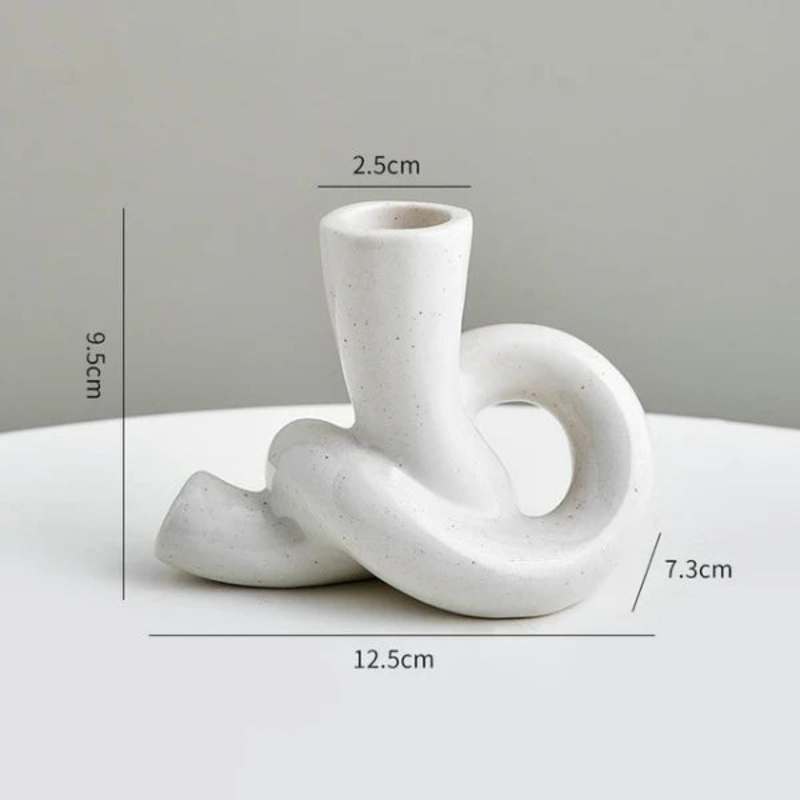 Nordic Candle Holder – Ceramic Scandinavian Décor Piece