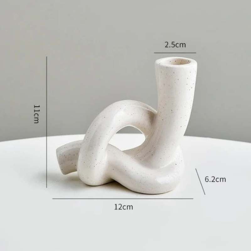 Nordic Candle Holder – Ceramic Scandinavian Décor Piece