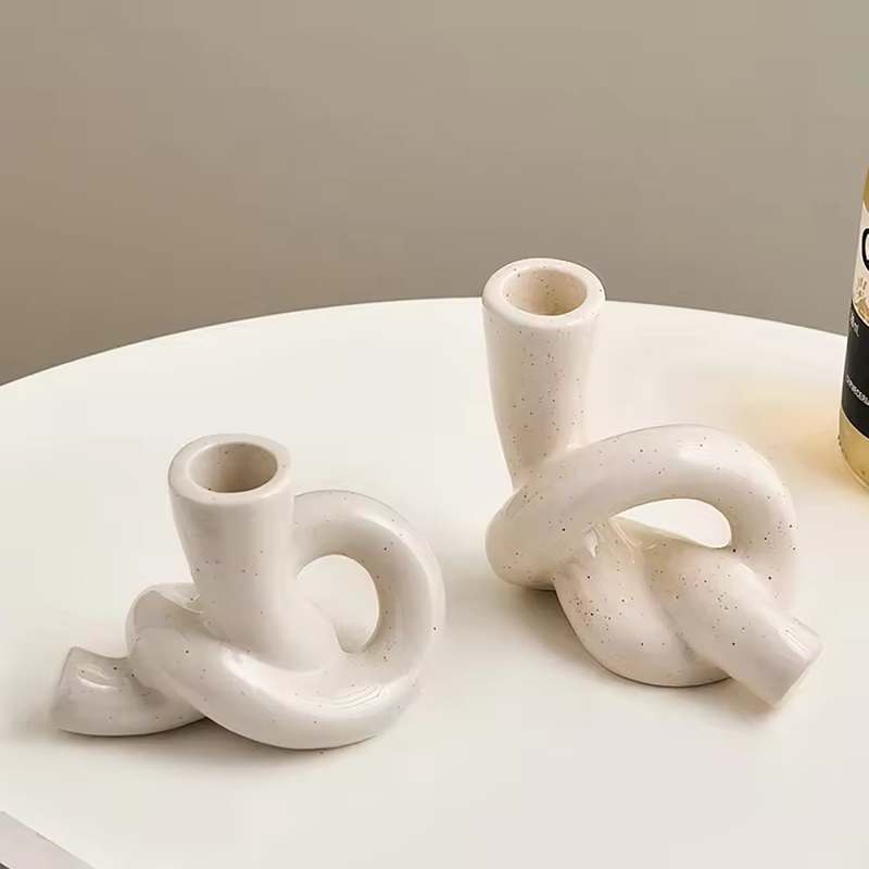 Nordic Candle Holder – Ceramic Scandinavian Décor Piece