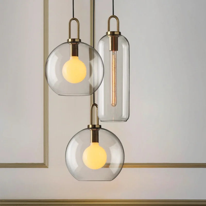 SKYM – Adjustable Glass Pendant Lighting / Nordic Vintage Kitchen Light