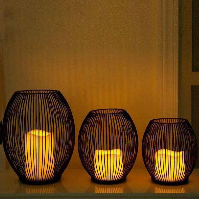 Vintage Iron Birdcage Candle Holder / Elegant Décor Piece