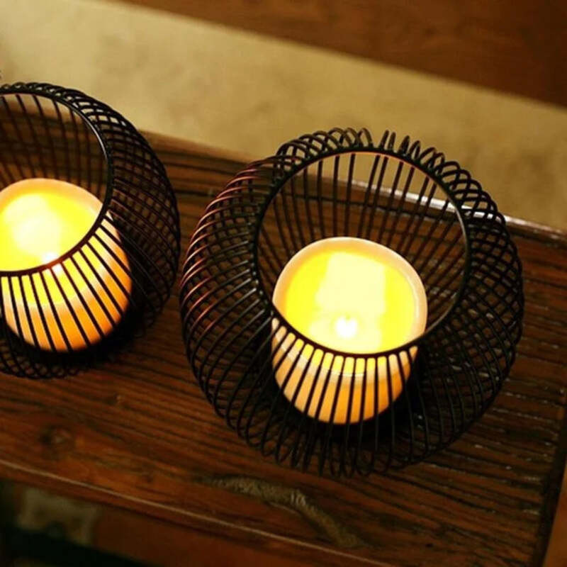 Vintage Iron Birdcage Candle Holder / Elegant Décor Piece