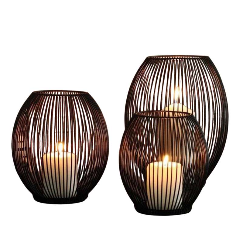 Vintage Iron Birdcage Candle Holder / Elegant Décor Piece